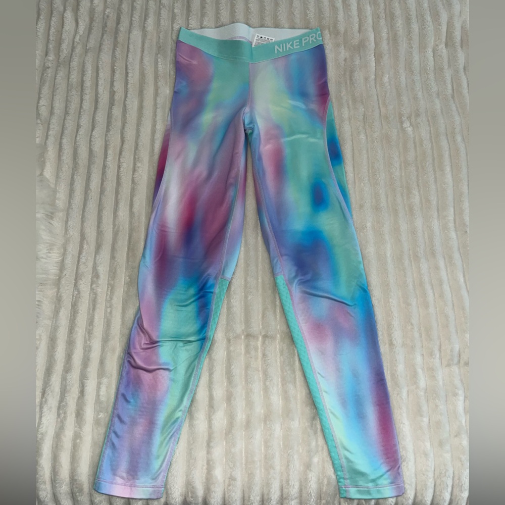 Big Girls Nike Pro Warm Unicorn Tights Multicolored Youth Size XLarge